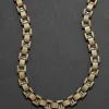 Antique 1800s 14k Gold Fill Handmade Venetian Box Chain Necklace