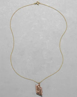 Antique 1800s 10k Rose Gold & Pearl Book Locket Necklace