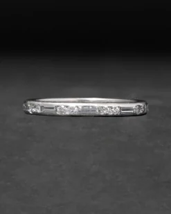 Antique 1910s Platinum & Diamond Band Ring
