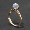 Antique Victorian 10k Gold with Claw Set Moonstone Ring