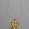 Antique Victorian 1800s 14k Gold Fill & Paste Crystal Patterned Locket Pendant Necklace