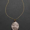 Antique Victorian 1800s 14k Gold Fill Hand Etched Locket Necklace