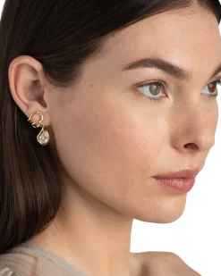 Asterales Floating Vine Post Earring- Gold
