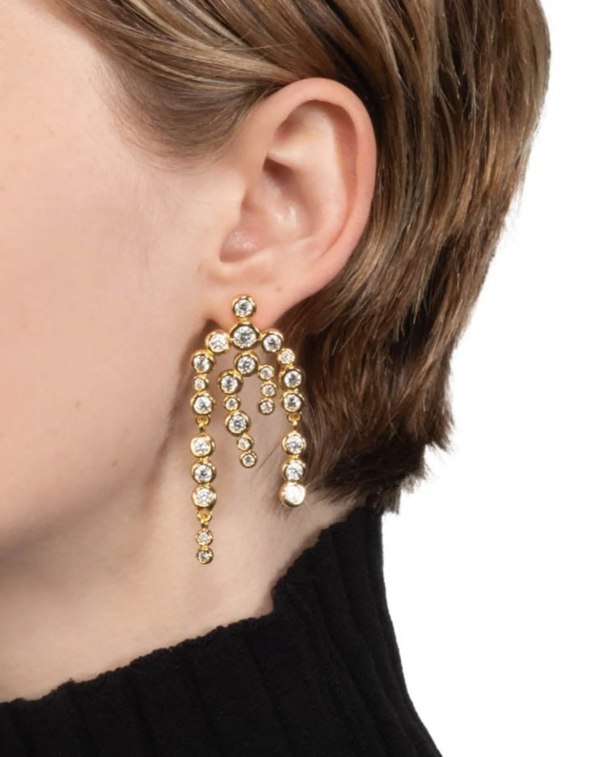 Asterales Gold Chandelier Earring