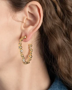 Asterales Gold Large Hoop Earring