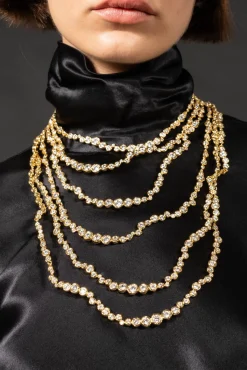 Asterales Gold Multi Layered Necklace