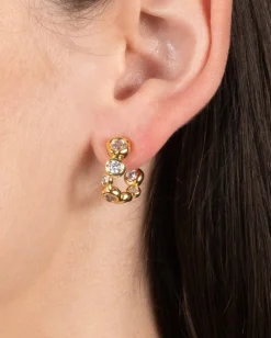 Asterales Gold Small Hoop Earring