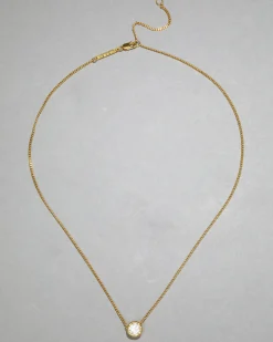 Asterales Gold Solitaire Necklace