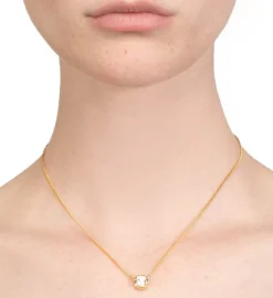 Asterales Gold Solitaire Necklace