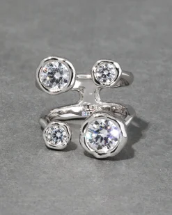 Asterales Silver Open Ring