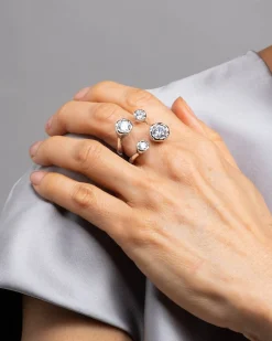Asterales Silver Open Ring