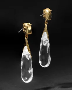 Bonbon Crystal Small Teardrop Earring- Clear