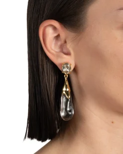 Bonbon Crystal Small Teardrop Earring- Clear