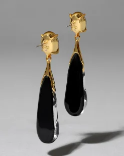 Bonbon Crystal Small Teardrop Earring- Onyx