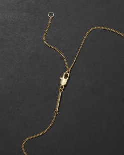 Bonbon Crystal Teardrop Lucite Pendant Necklace- Clear