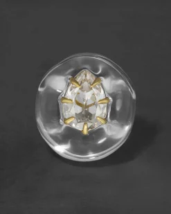 Bonbon Crystal Teardrop Lucite Ring- Clear