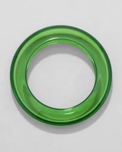 Bonbon Lucite Saucer Bangle Bracelet- Basil