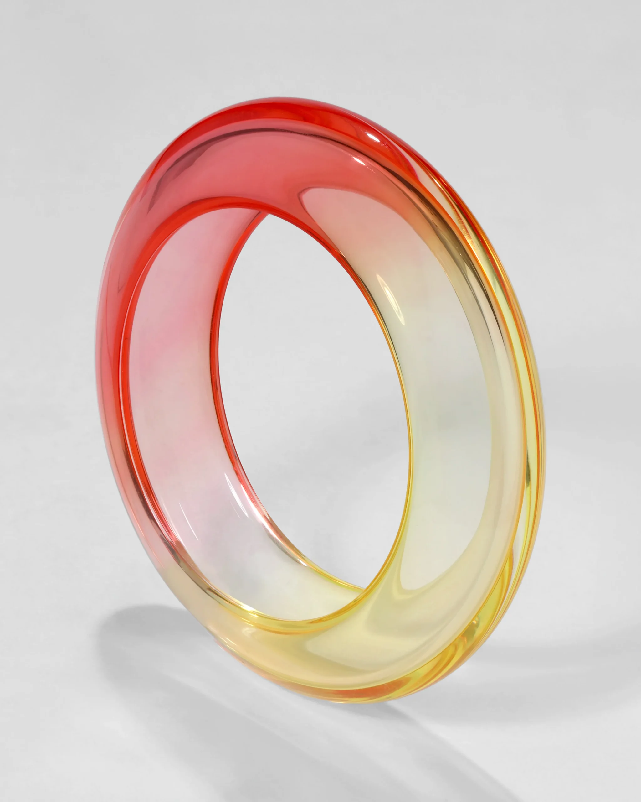 Bonbon Lucite Saucer Bangle Bracelet- Sunset
