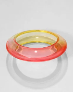 Bonbon Lucite Saucer Bangle Bracelet- Sunset