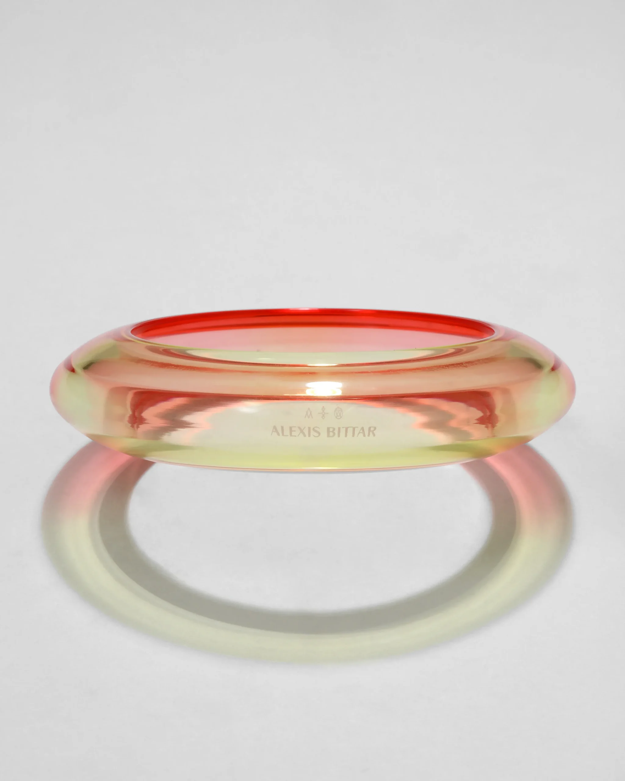 Bonbon Lucite Saucer Bangle Bracelet- Sunset