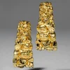 Brut Gold Croco Hoop Earring