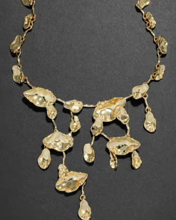 Brut Gold Mosaic Cascade Necklace