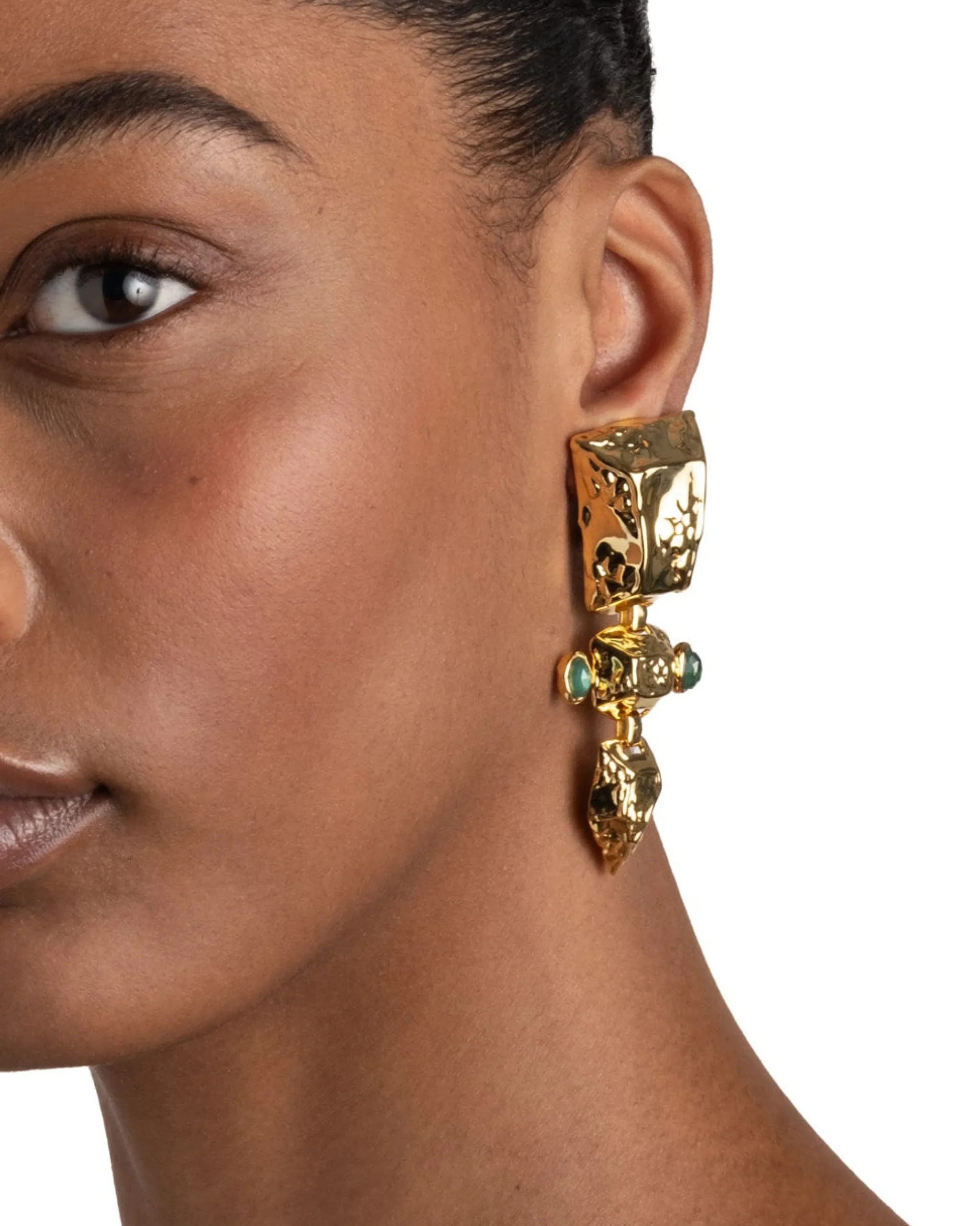 Brut Gold Totem Clip Earring