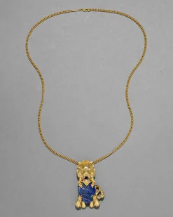 Brut Lion Lapis Necklace