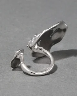 Brut Silver Double Disc Ring