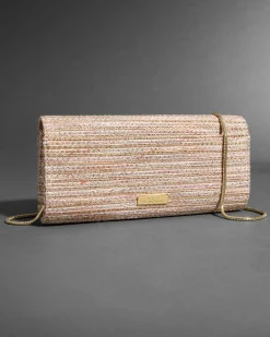 Crystal Curve Clutch- Sunset Blush