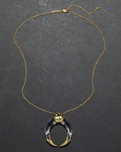 Gilded Tusk Lucite Necklace