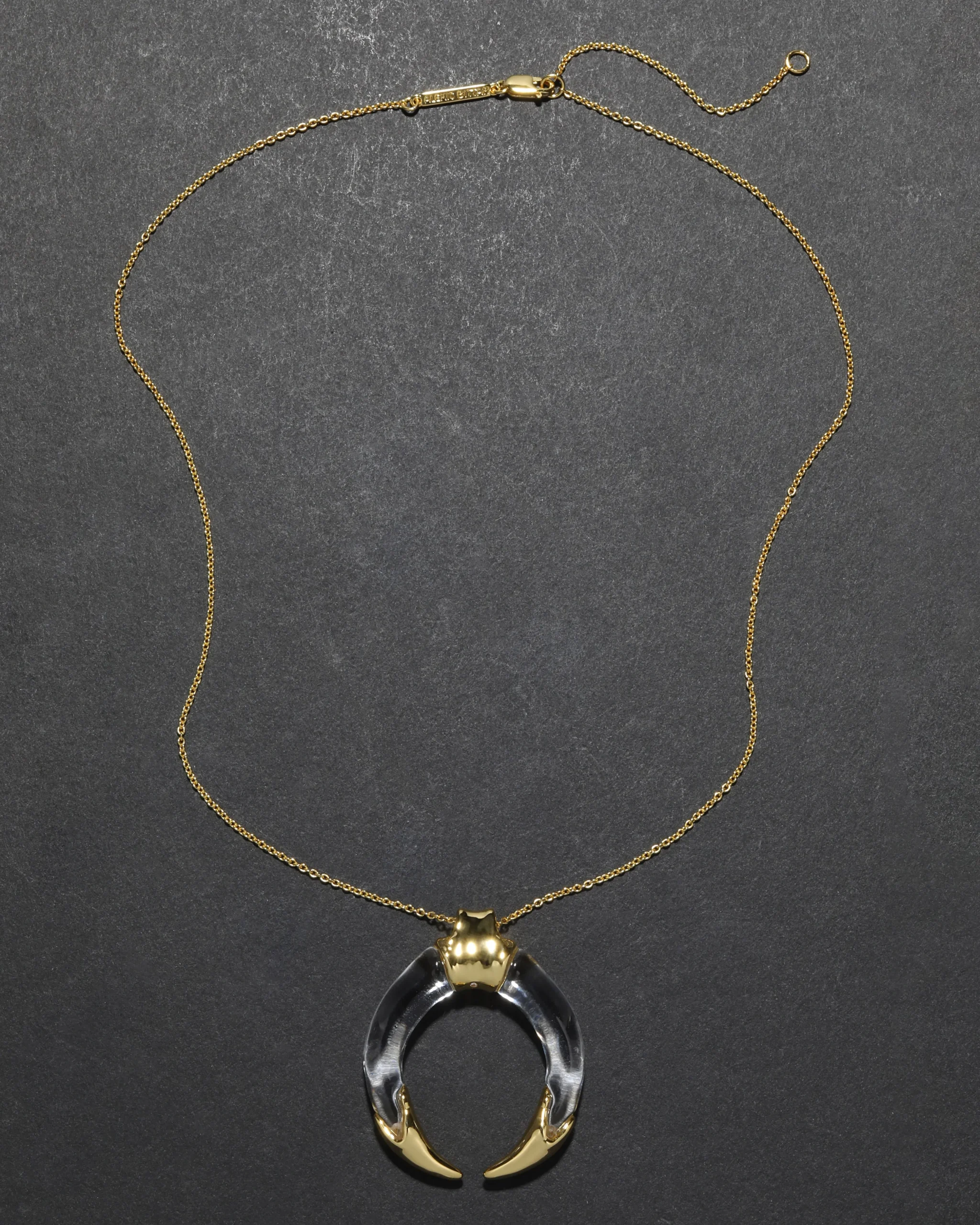 Gilded Tusk Lucite Necklace