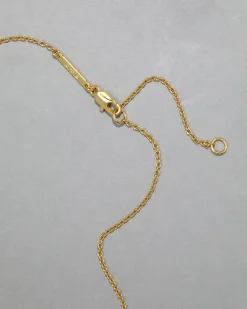 Gold Capped Crescent Lucite Necklace- Lipstick Red