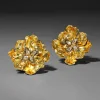 Jardin Gold Rose Clip Earring