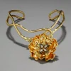 Jardin Gold Rose Collar Necklace