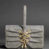 Lace-Up Wristlet- Disco Gold