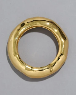 Large Molten Bangle Bracelet- Gold