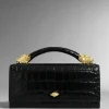 Lioness Top Handle Clutch- Black