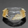 Liquid Lucite Crystal Pavé Wide Hinge Bracelet