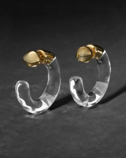 Liquid Lucite Front Back Hoop Earring