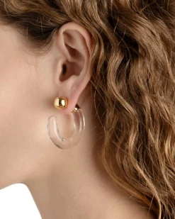 Liquid Lucite Front Back Hoop Earring