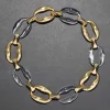 Liquid Lucite Gold Link Necklace- Clear