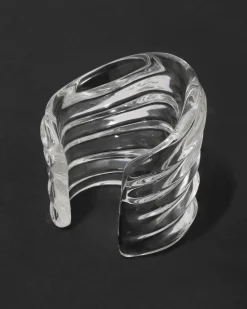 Liquid Lucite Wide Ripple Cuff