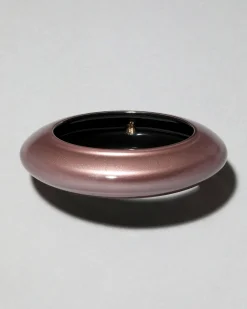 Lucite Saucer Bangle Bracelet- Dusty Rose