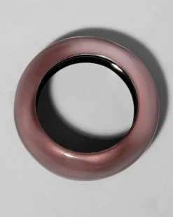 Lucite Saucer Bangle Bracelet- Dusty Rose