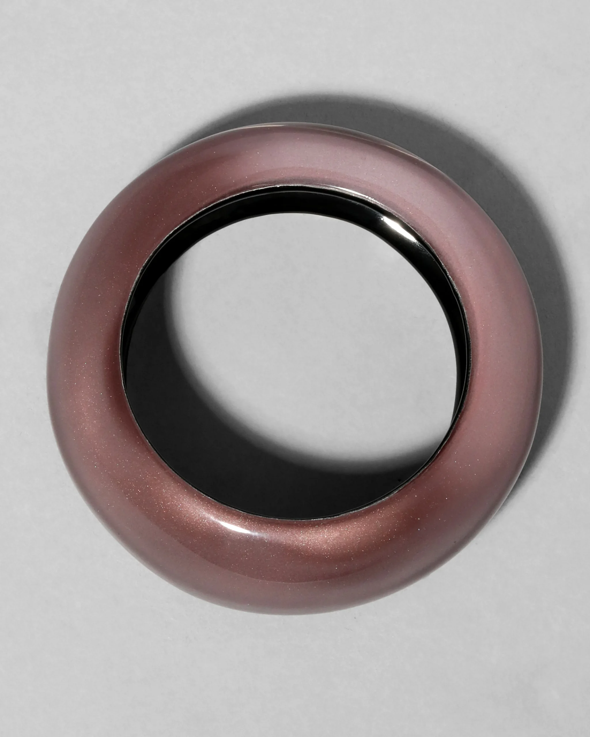 Lucite Saucer Bangle Bracelet- Dusty Rose