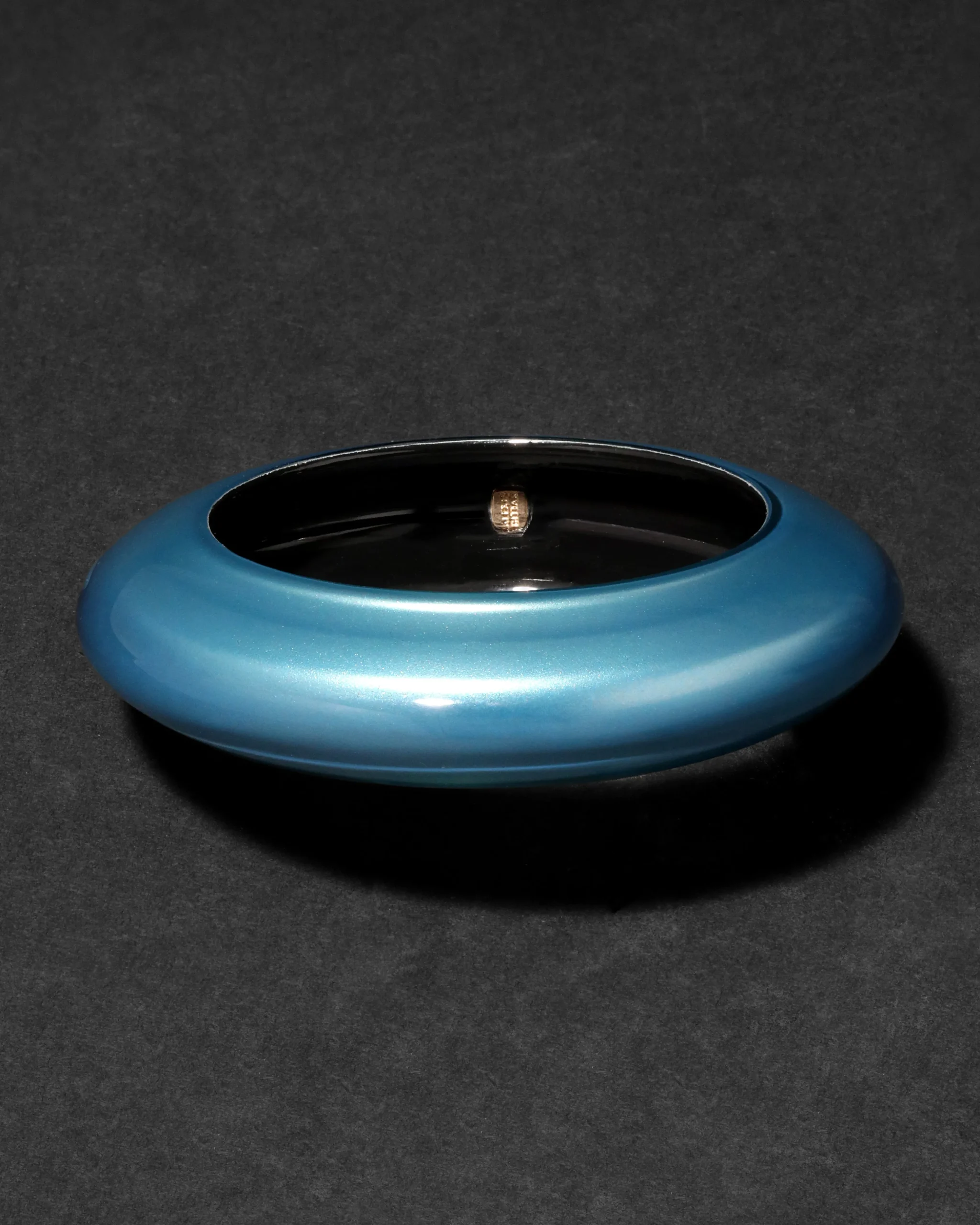 Lucite Saucer Bangle Bracelet- Metallic Sky