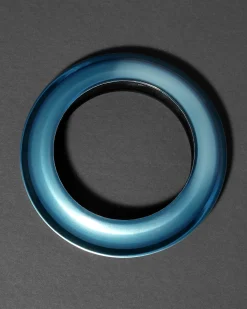 Lucite Saucer Bangle Bracelet- Metallic Sky