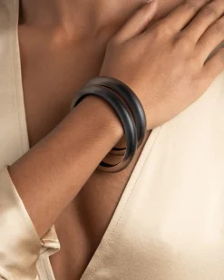 Lucite Skinny Bangle Bracelet- Black