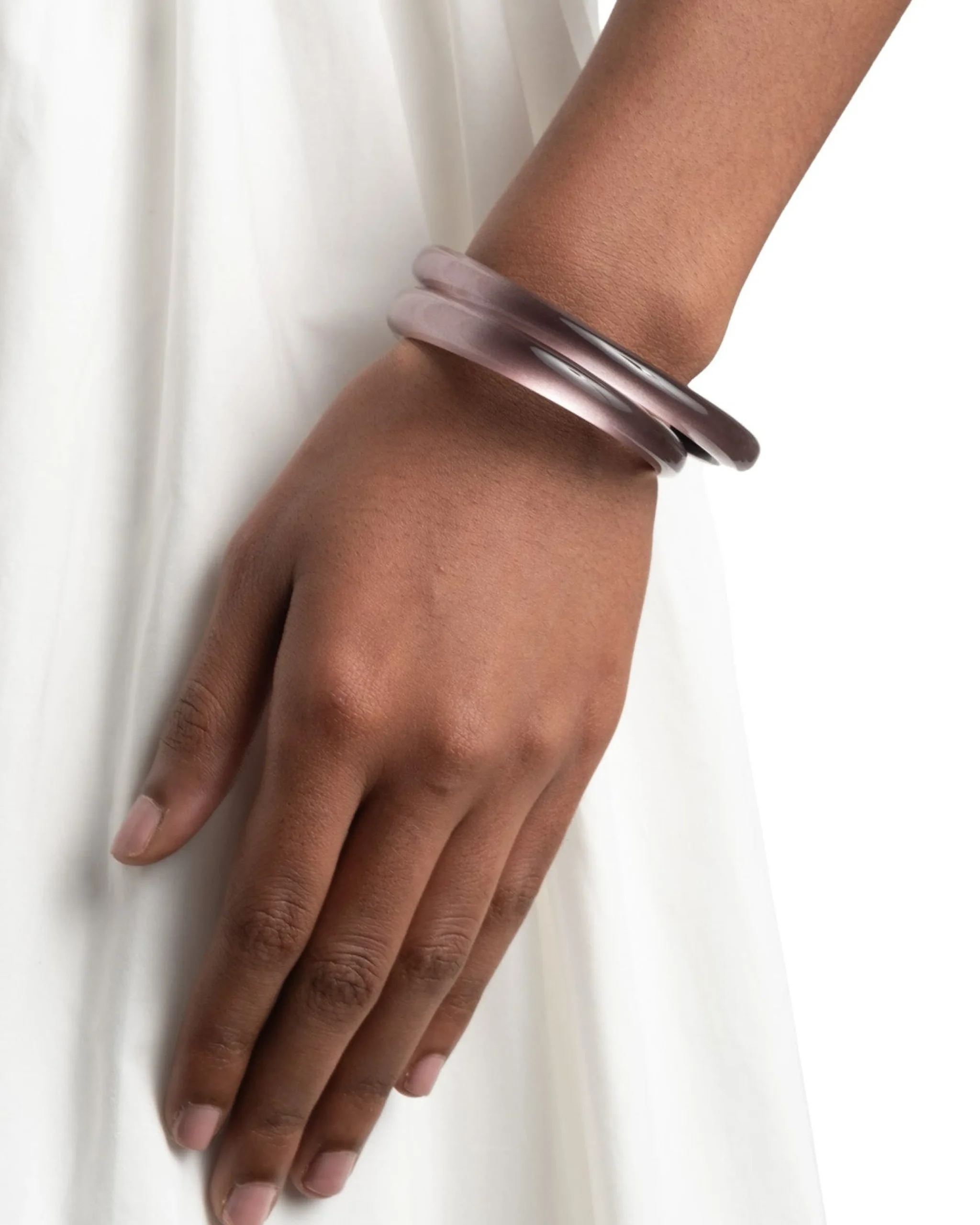 Lucite Skinny Bangle- Dusty Rose